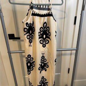 Black and White Patterned Maxi Dress